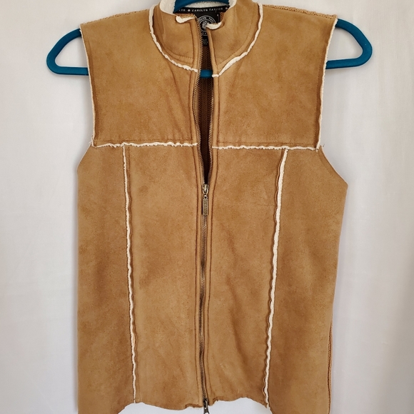 Women's Carolyn Taylor Faux Suede & Knit Vest - Picture 1 of 5